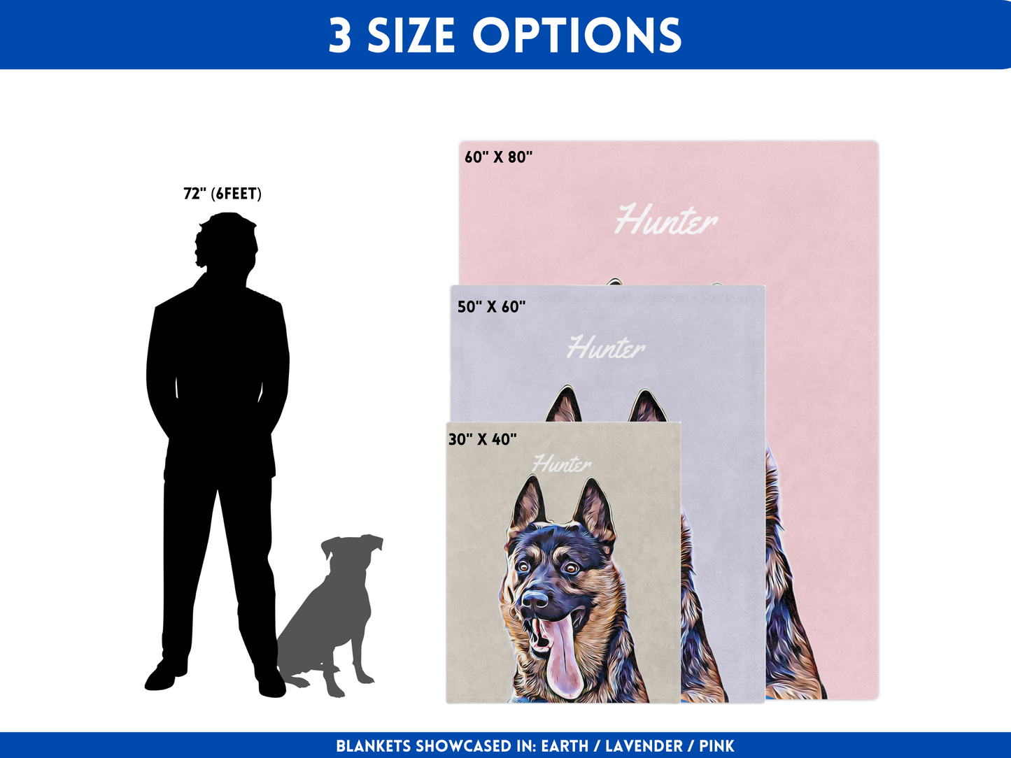 Custom Pet portrait blanket