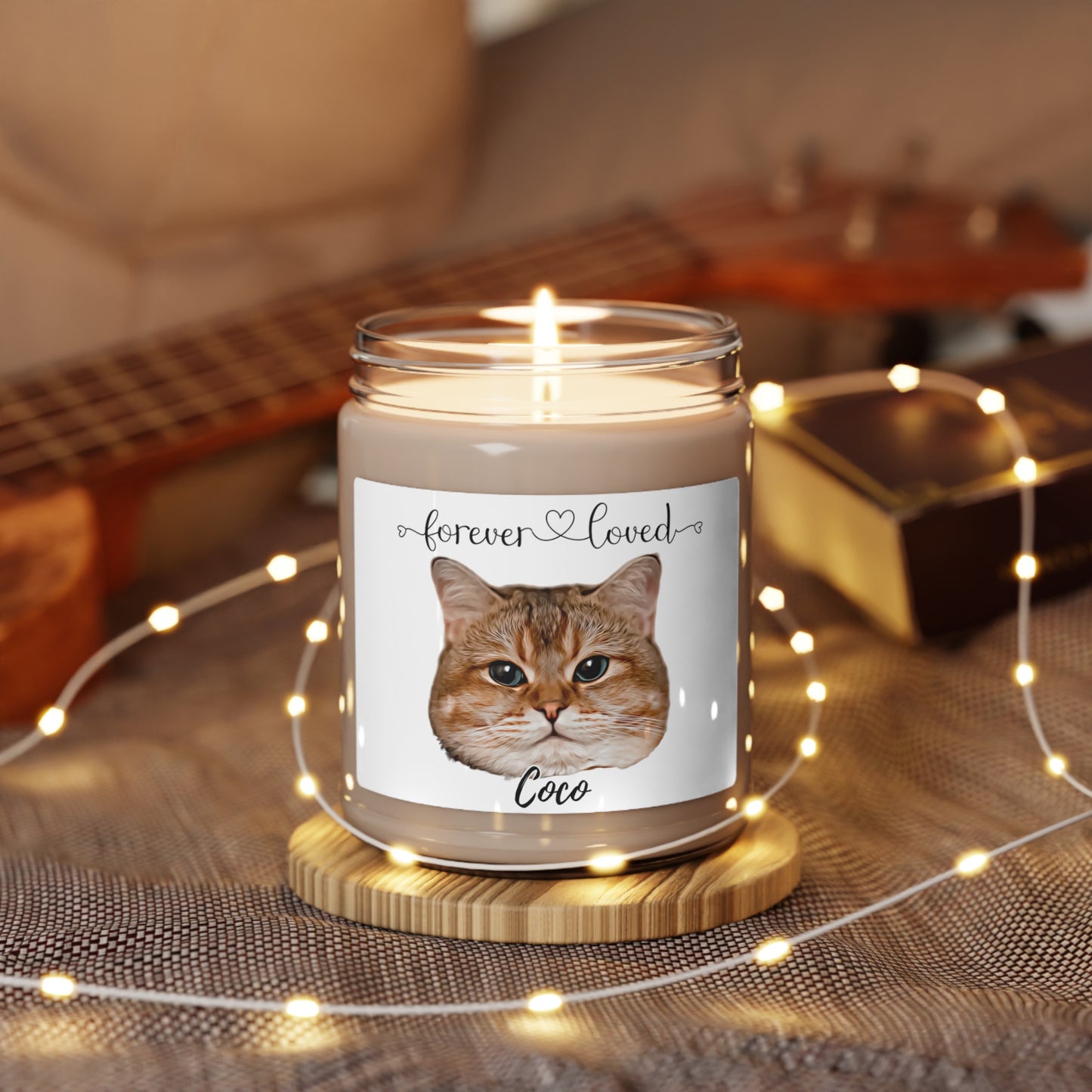 Custom pet memorial candles