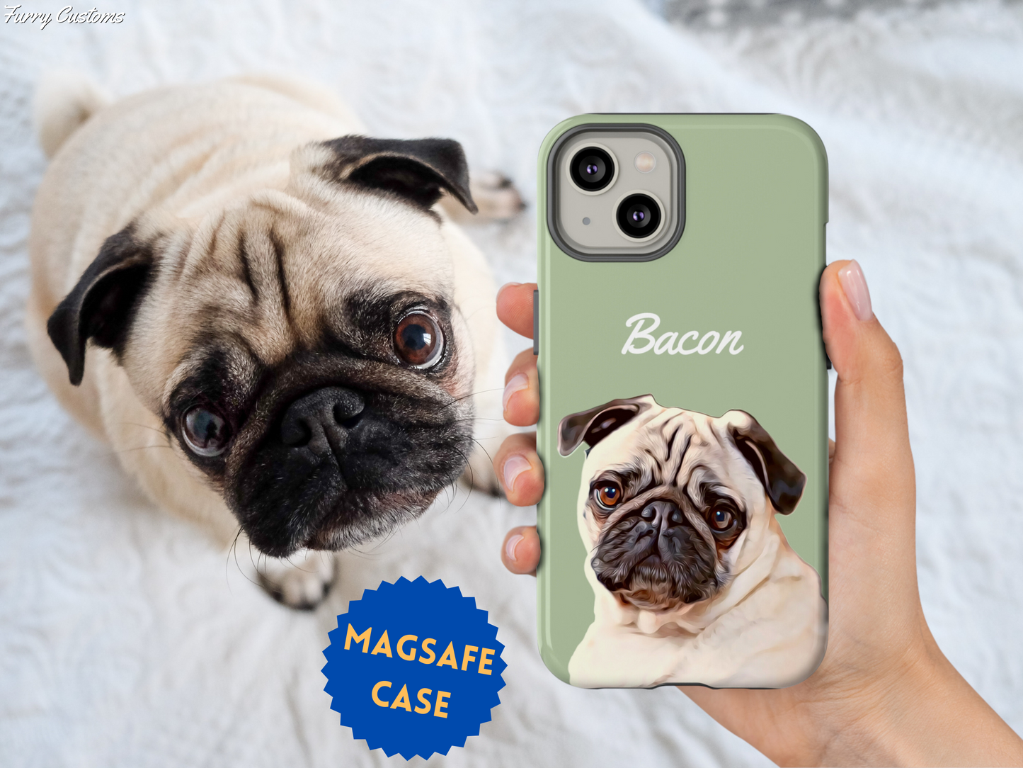 Custom pet MagSafe tough phone case