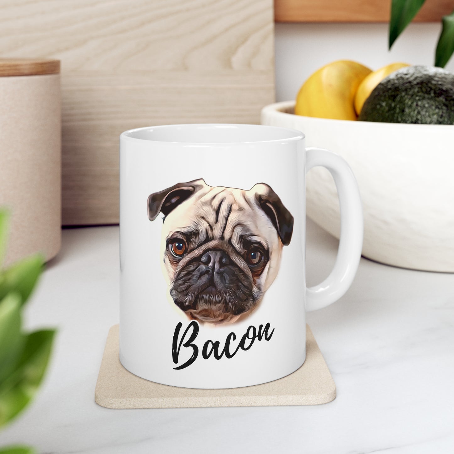 Custom pet portrait Mugs