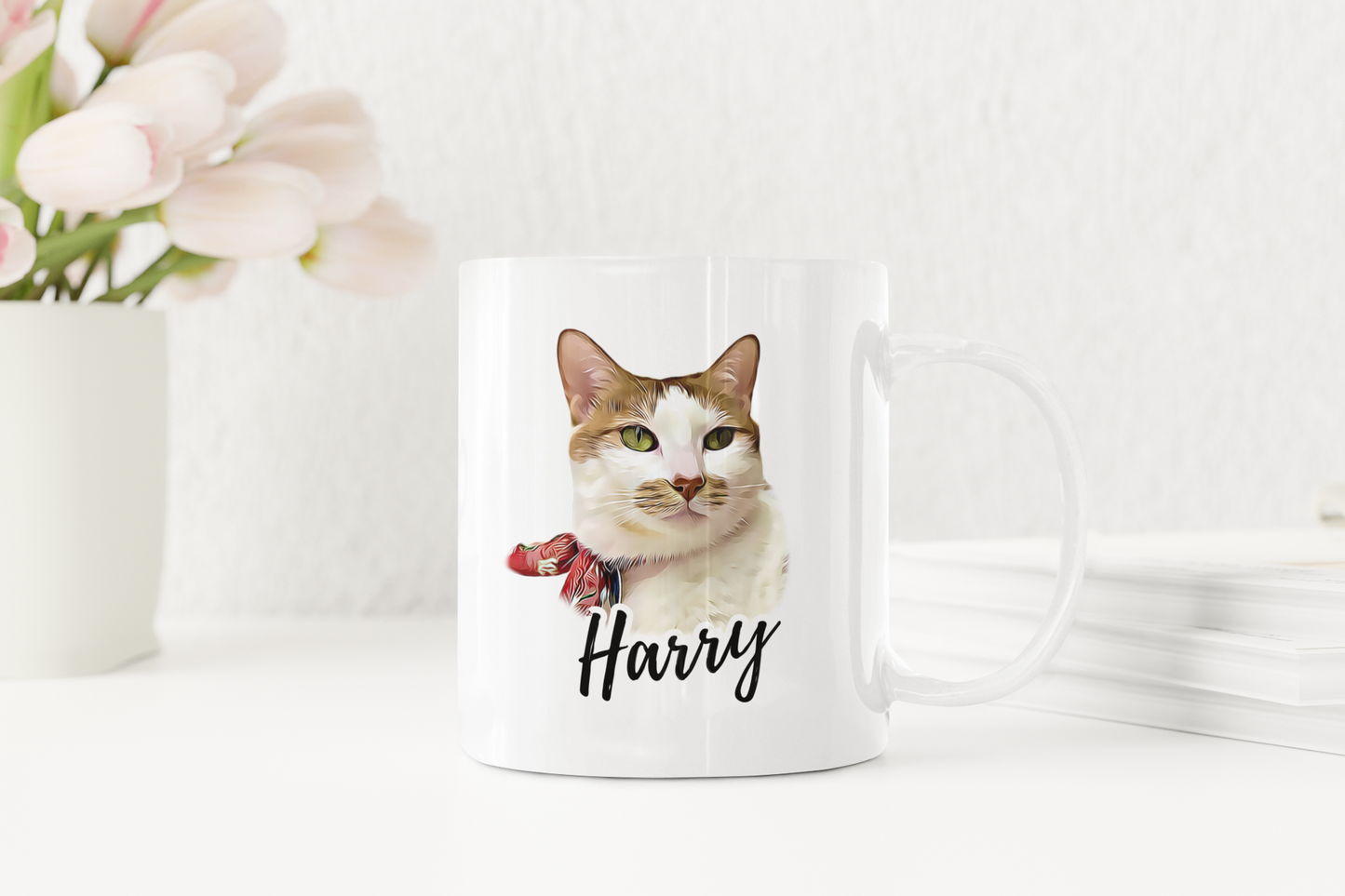 Custom pet portrait Mugs